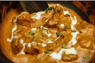 Butter Chicken, Chana dal and Paratha Dinner